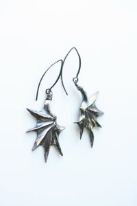 Sterling Silver Goth Bat Wing Earrings