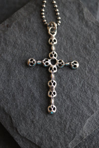 Sterling Silver Skull Cross Pendant