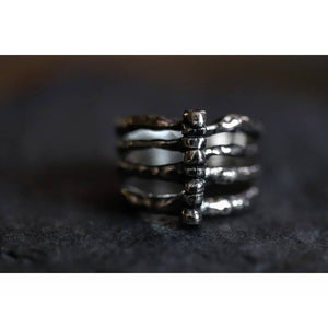 Sterling Silver Rib Cage Ring