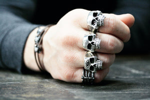 Classic Sterling Silver Skull Ring