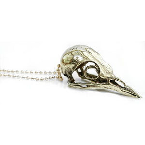 Yellow Brass Bird Skull Pendant & Amulet