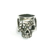 Sterling Silver Flower Skull Ring